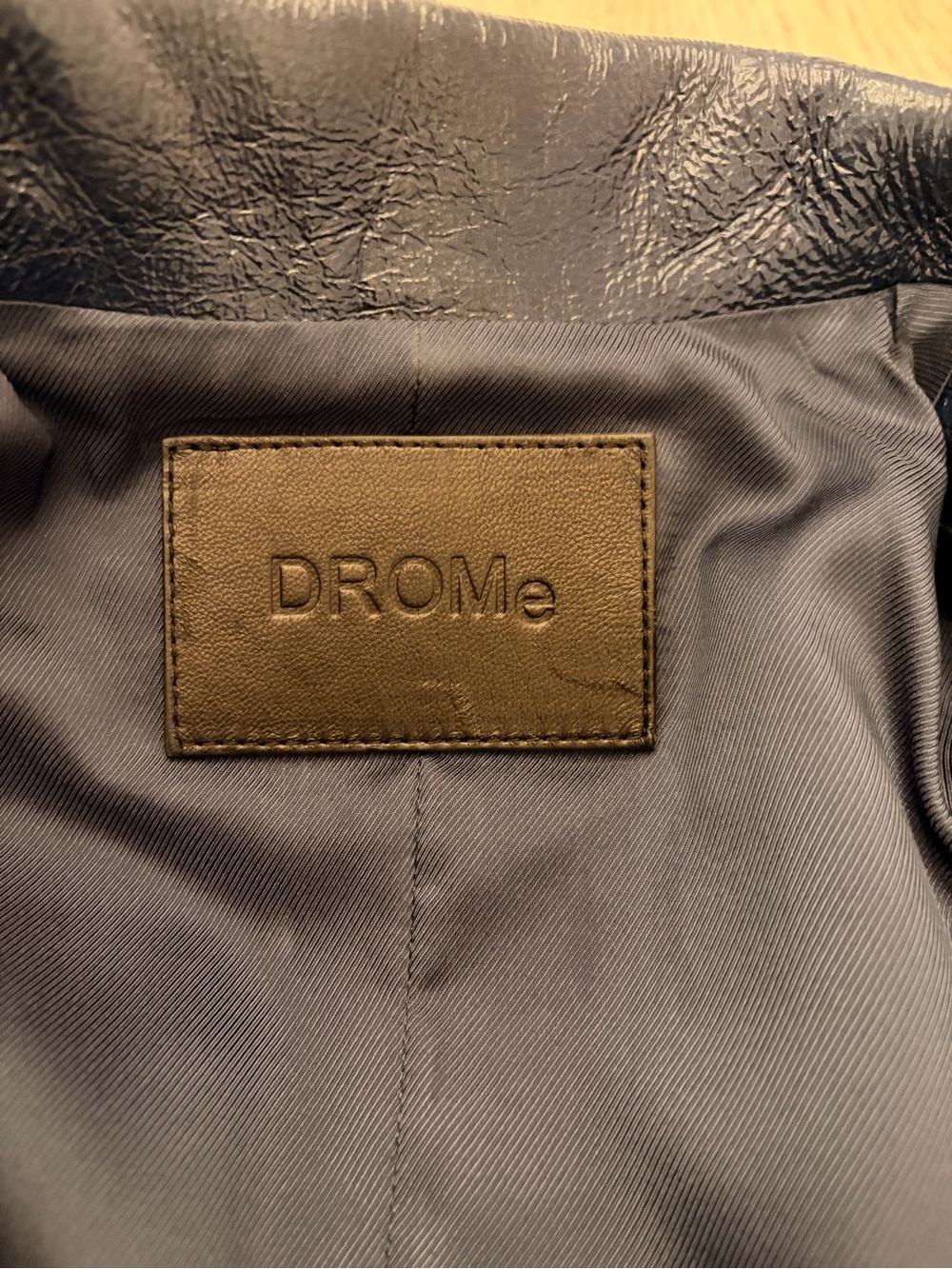 DROMe Deep Blue Leather Suit In Avion (Dark Blue) Size XS - Picture 6 of 15